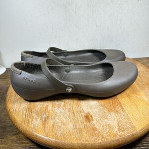Crocs Alice Work Gray‎ Walking Flats Shoes Womens Size 9
